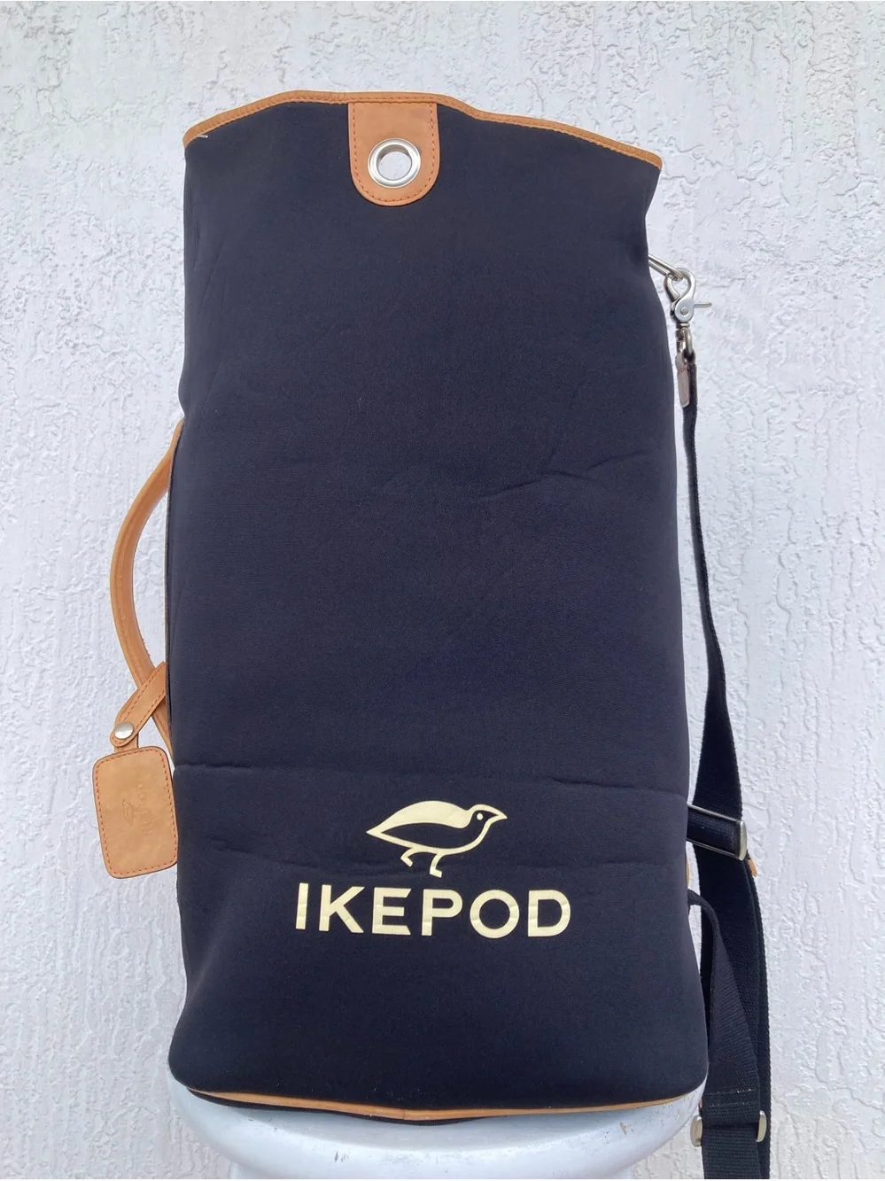 Rare Ikepod x Marc Newson Neoprene & Vachetta Leather Duffle Bag BackpackVintage